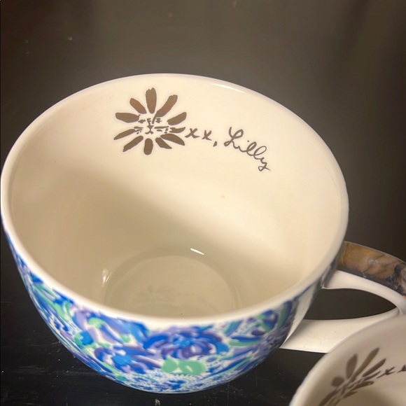 Lilly Pulitzer Blue Floral Mugs - Picture 4 of 5
